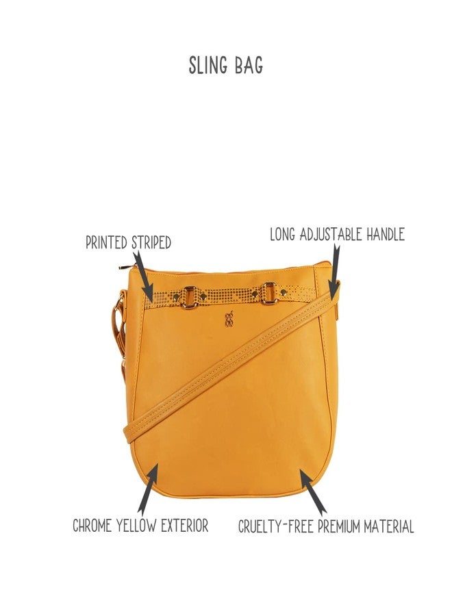 Baggit Women's Sling Bag - Medium (Yellow) - Image 2